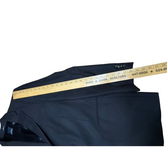 "Daniel Hechter" Paris Blazer SZ 48R Platinum Blk Parvizi Double Vented Wedding - Picture 3 of 9